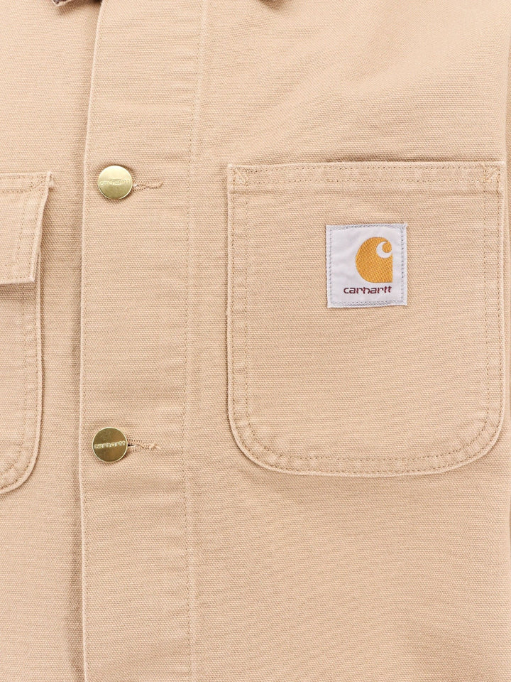 Carhartt Wip - Michigan Organic Cotton Jacket With Frontal Logo Patch - Home->Man->Clothing->Jackets
