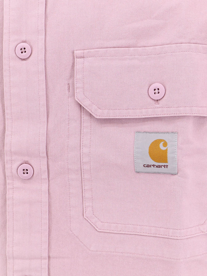 Carhartt Wip - Cotton Shirt With Logo Patch - Home->Man->Clothing->Shirts