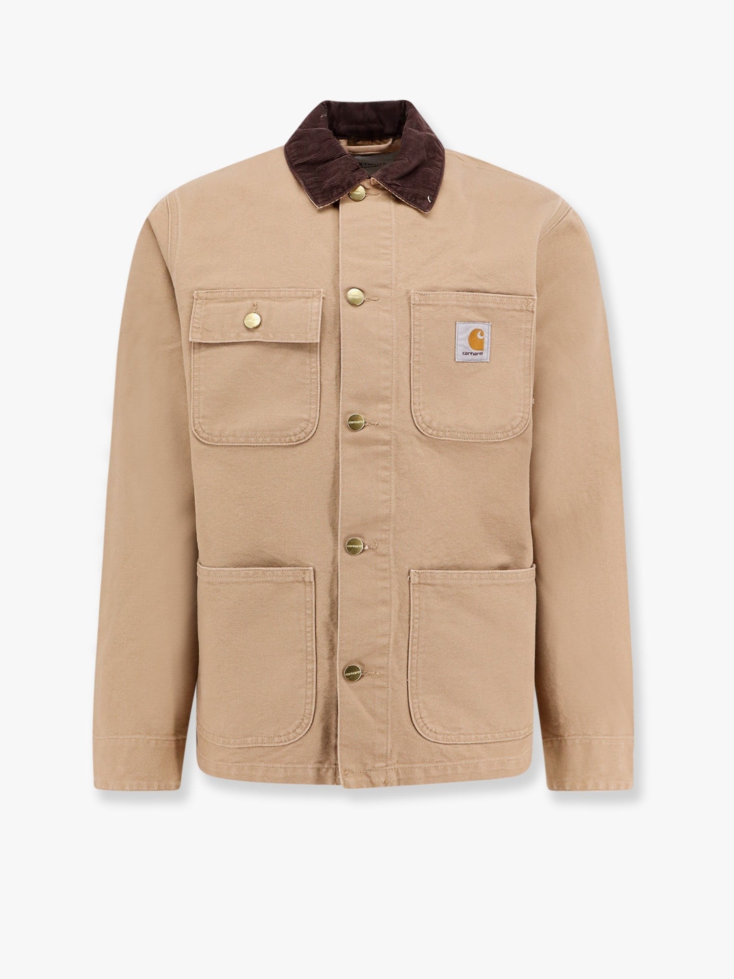 Carhartt Wip - Michigan Organic Cotton Jacket With Frontal Logo Patch - Home->Man->Clothing->Jackets