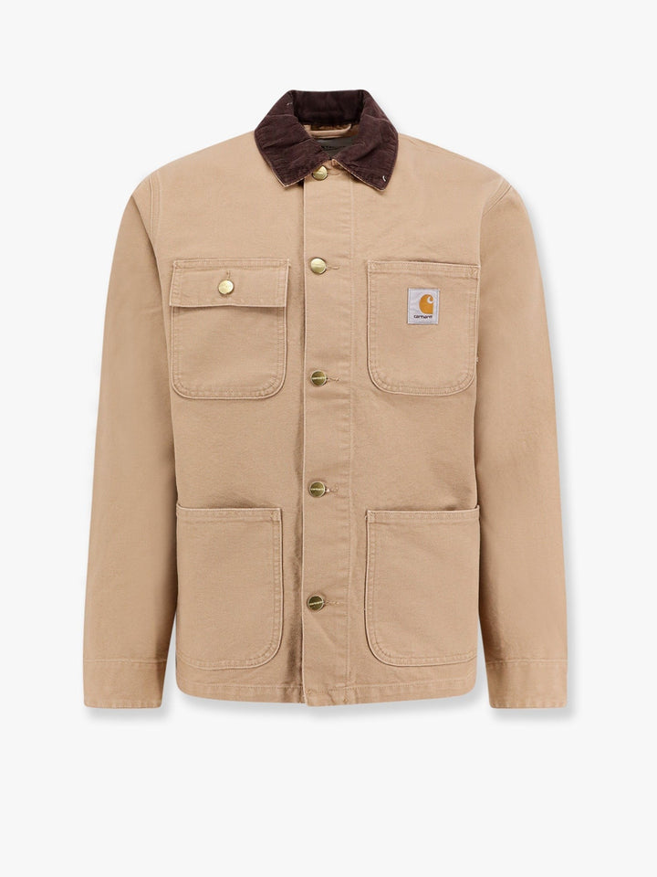 Carhartt Wip - Michigan Organic Cotton Jacket With Frontal Logo Patch - Home->Man->Clothing->Jackets