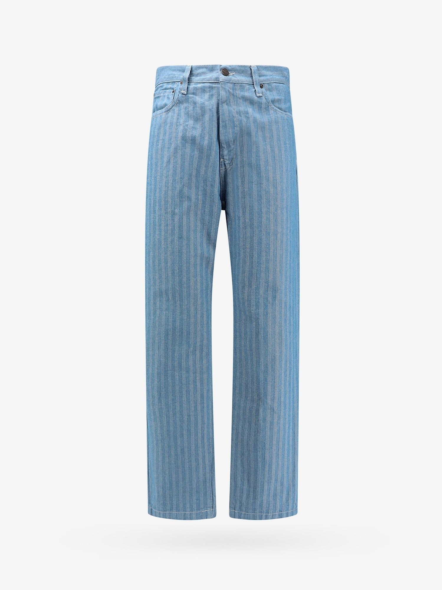 Carhartt Wip - Cotton Jeans With Striped Motif - Home->Man->Clothing->Jeans