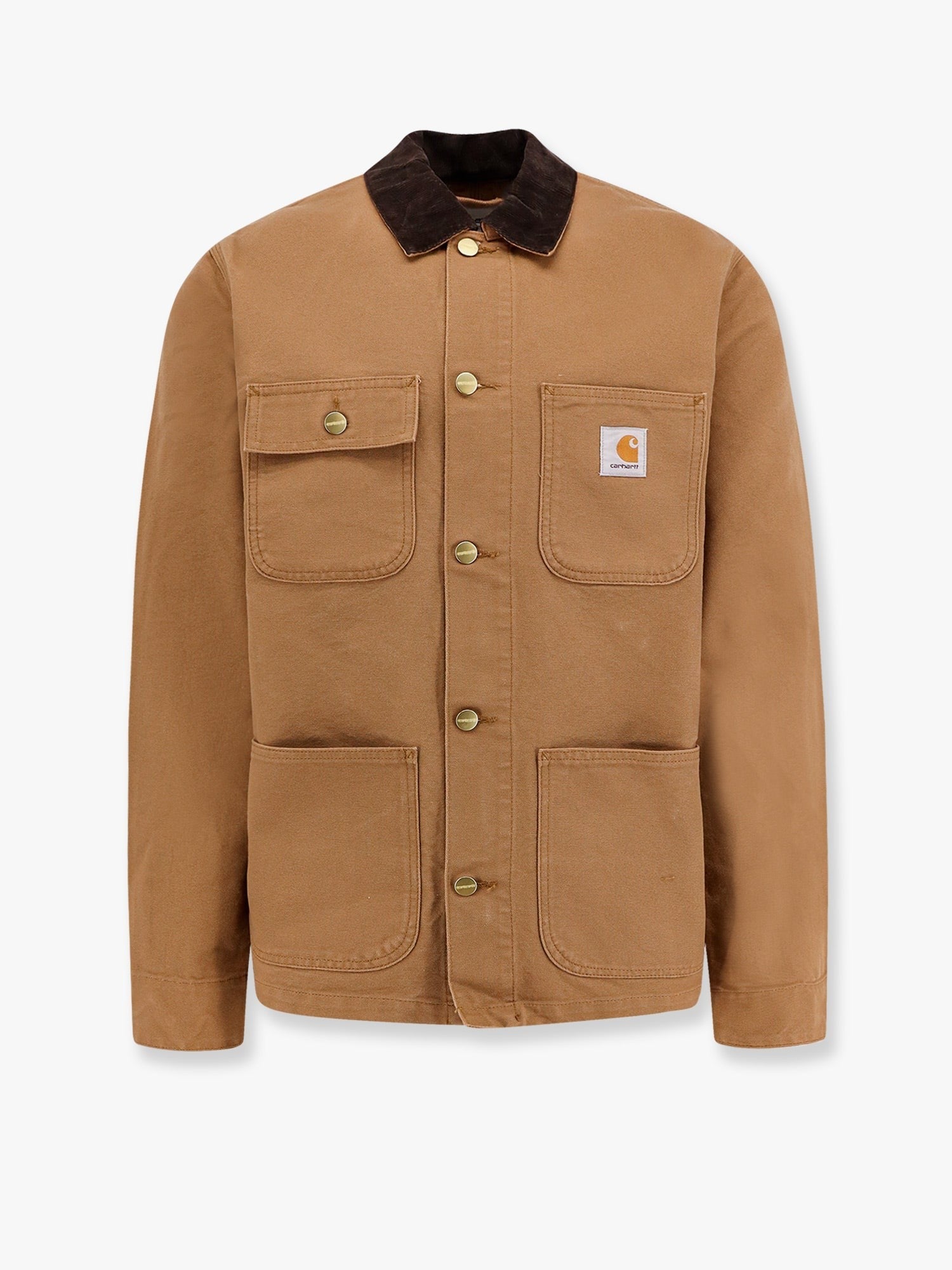 Carhartt Wip - Michigan Organic Cotton Jacket With Frontal Logo Patch - Home->Man->Clothing->Jackets