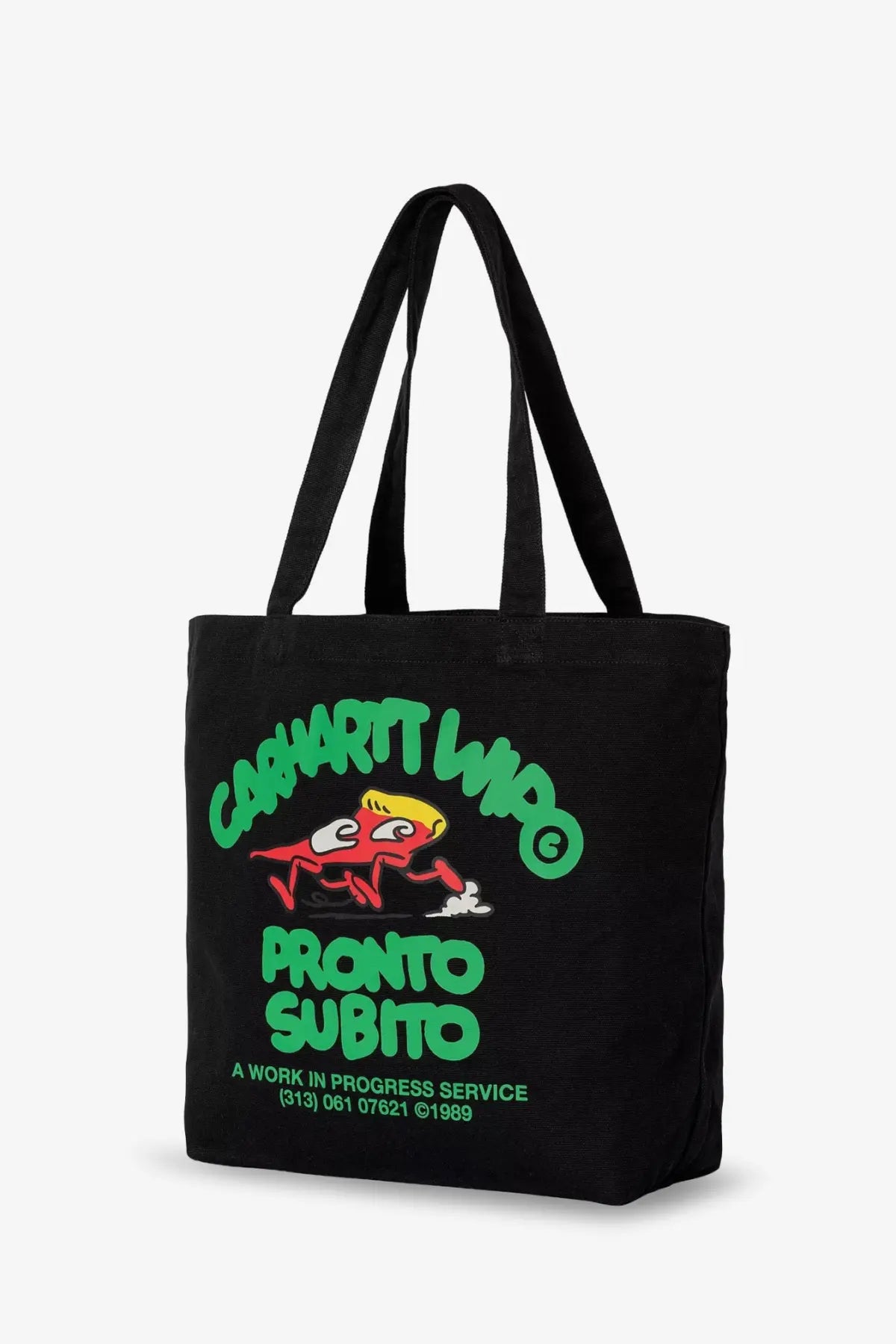 Carhartt Wip Men's Canvas Graphic Tote Bag Black, view 3