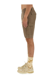 Carhartt Wip men’s beige cotton bermuda shorts with a relaxed fit and multiple cargo pockets