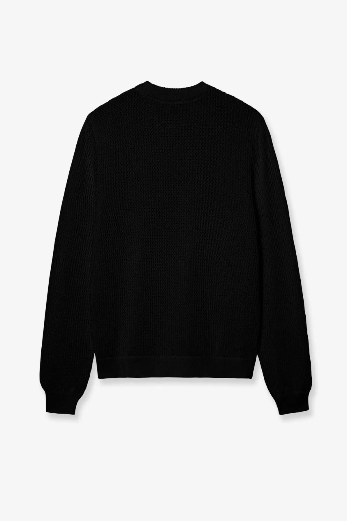 Carhartt Wip men’s black cotton ribbed knit sweater with crew neck and long sleeves