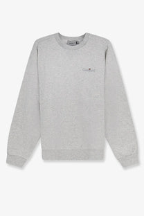Carhartt Wip men’s heather gray cotton sweatshirt with subtle embroidered logo on the chest