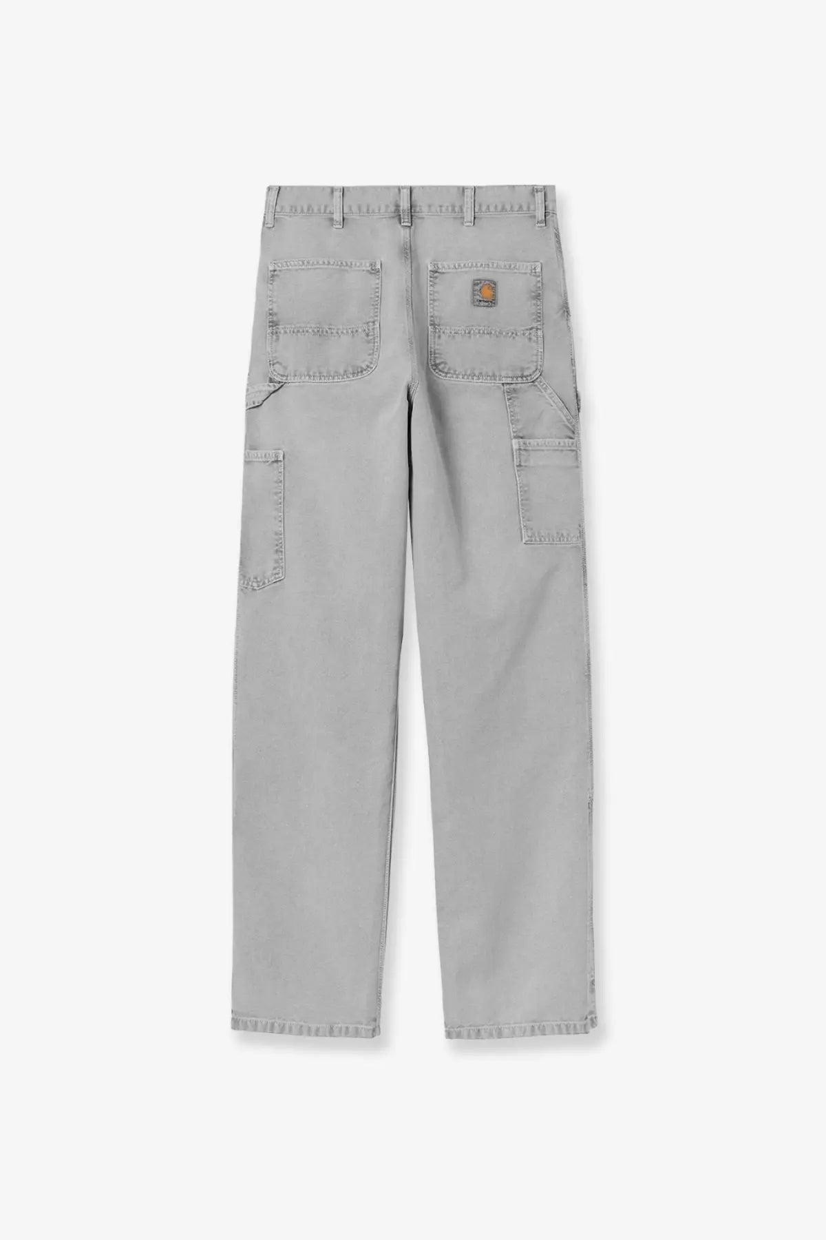 Gray carhartt work pants with multiple pockets and rugged design in black denim for durable mens wear