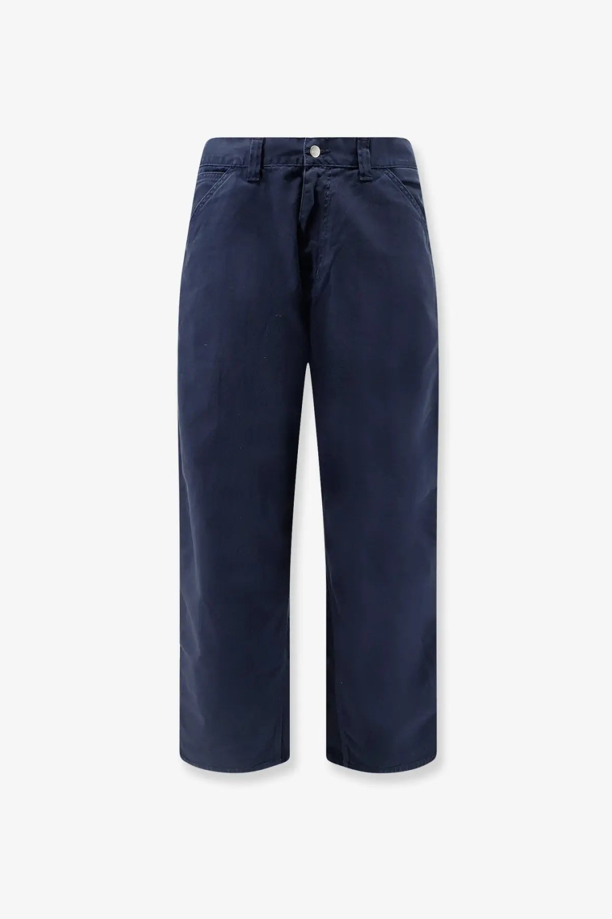 Carhartt Wip men’s loose fit denim jeans in black with a clean minimalist design and subtle stitching details