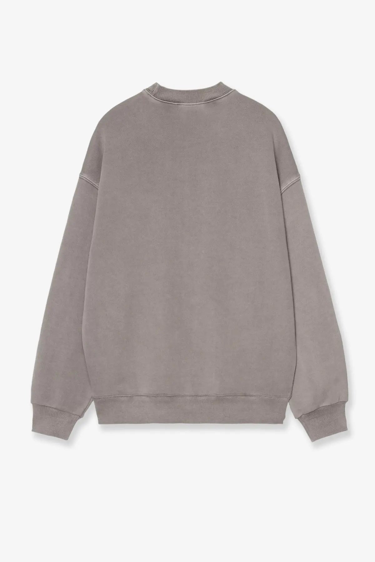 Carhartt Wip men’s Nelson cotton sweatshirt in muted gray with oversized fit and ribbed cuffs and hem
