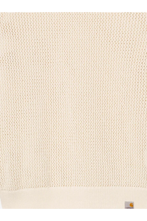 Cream-colored Carhartt Wip men’s Stockton cotton sweatshirt with mesh knit breathable fabric and ribbed hem