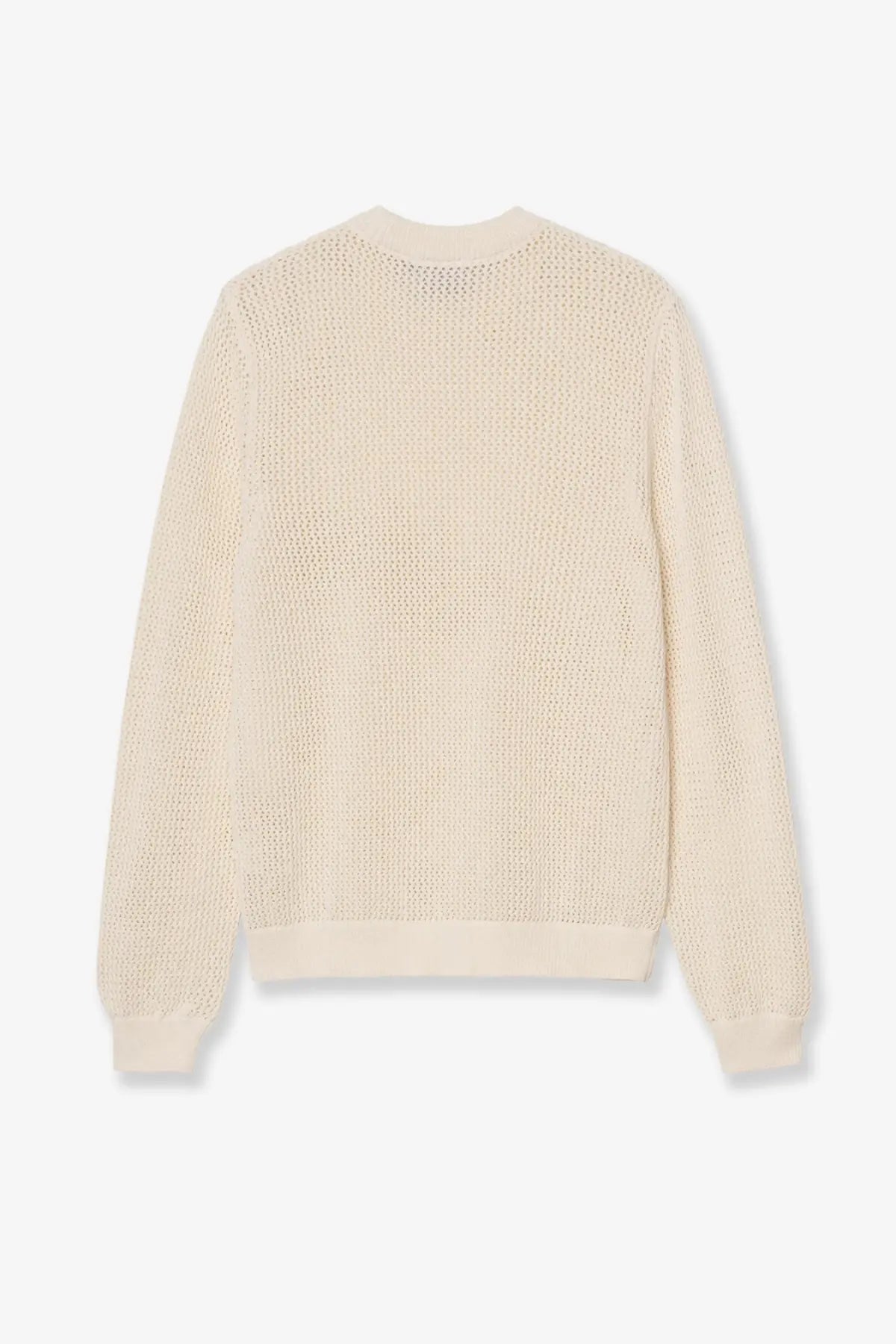 Carhartt wip men’s stockton cotton sweatshirt cinnerus cream-colored open-knit sweater with soft textured weave and ribbed cuffs