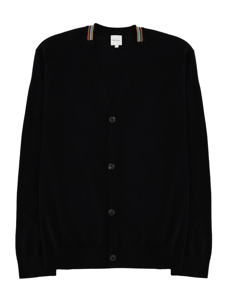 Paul Smith Men's Carigan Signature Stripe Black
