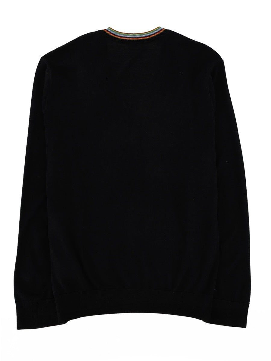Paul Smith Men's Carigan Signature Stripe Black