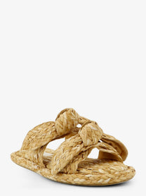 Zimmermann Women's Carousel Raffia Sandals White, view 2