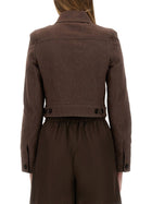 Max Mara Women's Carp Jacket Cotton Brown, view 3