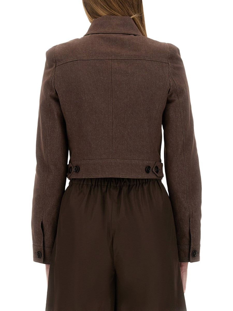 Max Mara Women's Carp Jacket Cotton Brown, view 3
