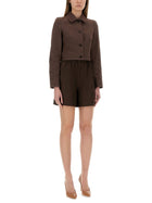 Max Mara Women's Carp Jacket Cotton Brown, view 2