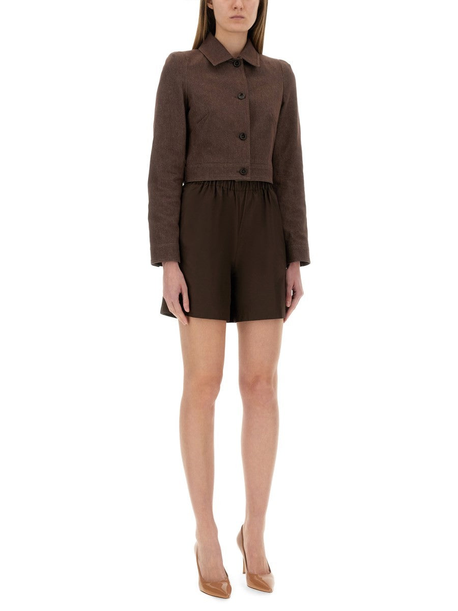 Max Mara Women's Carp Jacket Cotton Brown, view 2