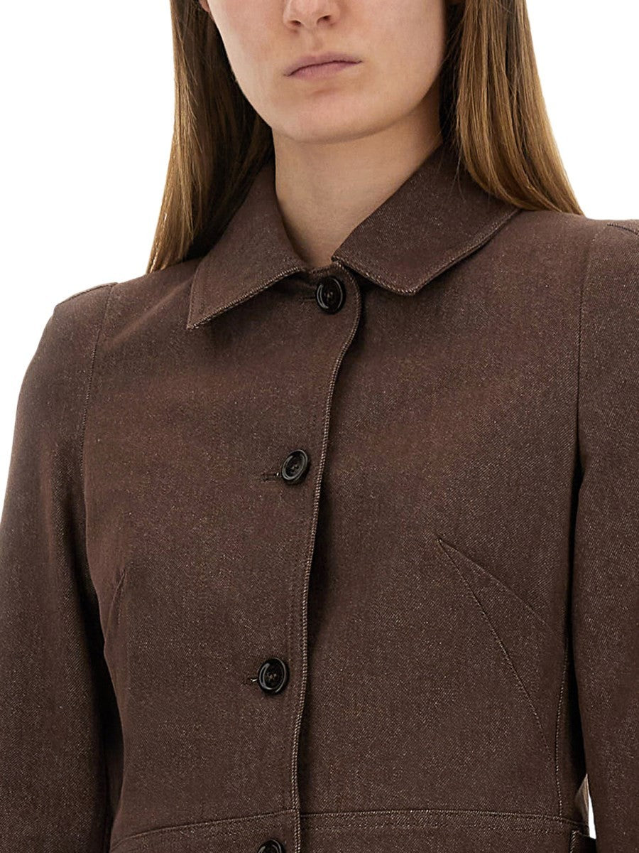 Max Mara Women's Carp Jacket Cotton Brown, view 4