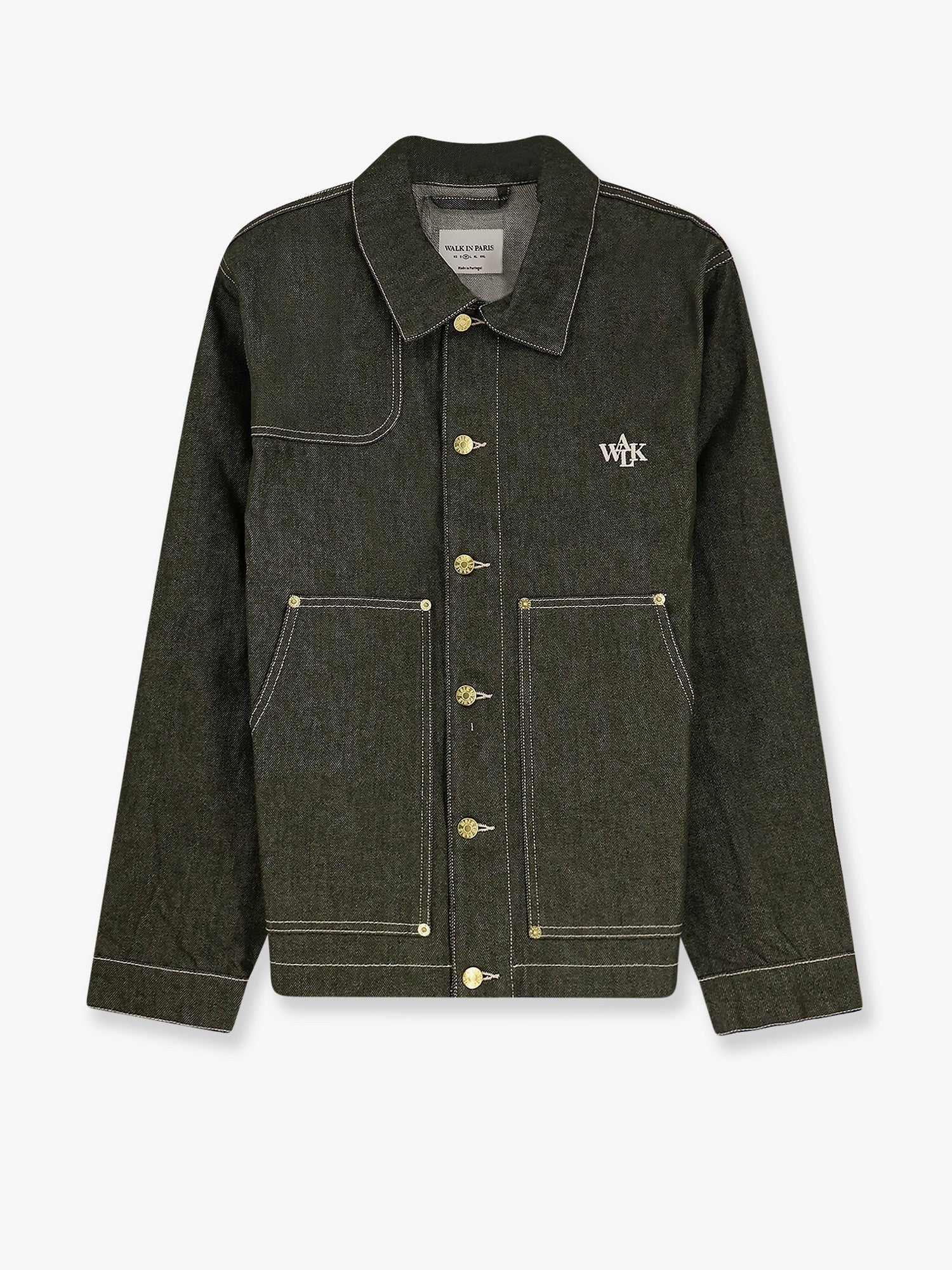 Walk In Paris Men's Carpenters Green Denim Jacket Green