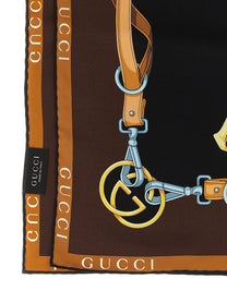 Gucci Carré Silk Twill Brown, view 3