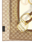 Gucci Carré Silk Twill Beige