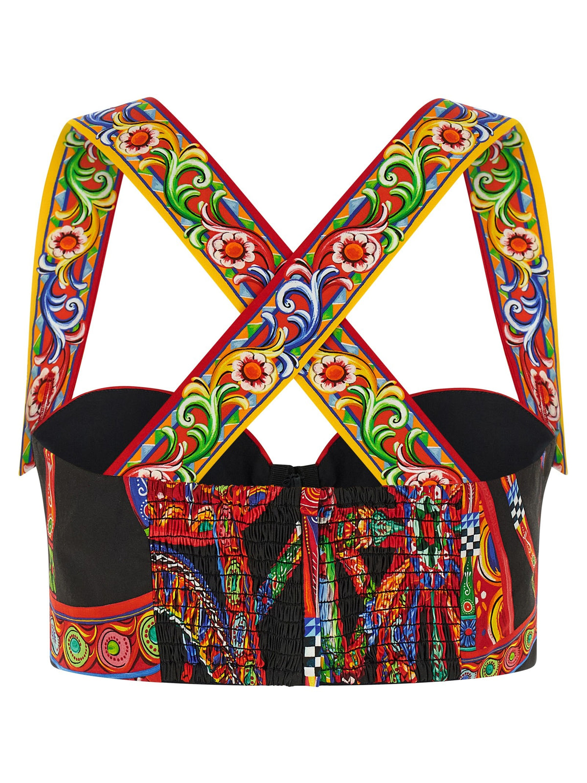 Dolce &amp; Gabbana Carretto Bustier Top Gold