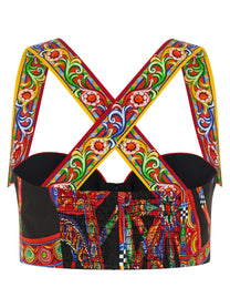 Dolce &amp; Gabbana Carretto Bustier Top Gold