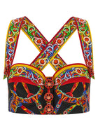 Dolce &amp; Gabbana Carretto Bustier Top Gold
