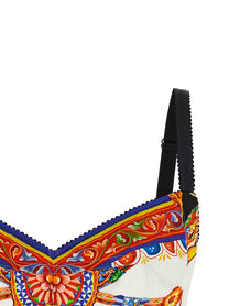 Dolce &amp; Gabbana Carretto Crop Top Gold