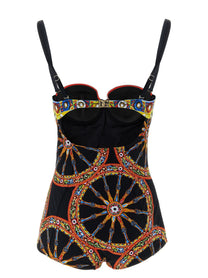 Dolce &amp; Gabbana Carretto One Piece Swimsuit Gold