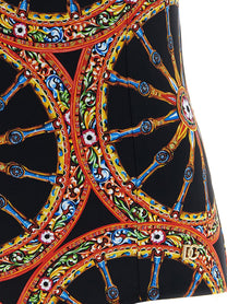 Dolce &amp; Gabbana Carretto One Piece Swimsuit Gold