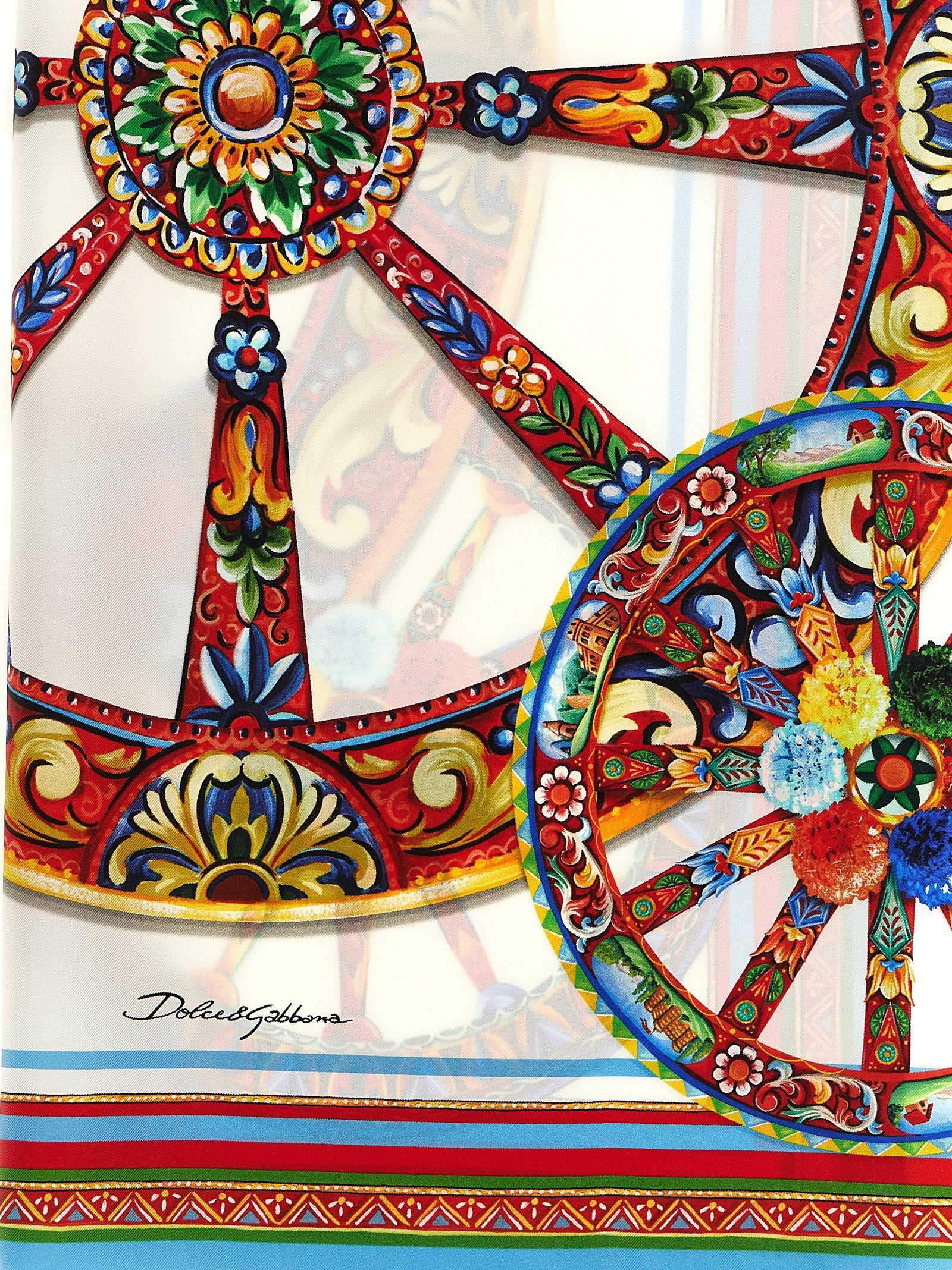 Dolce &amp; Gabbana Carretto Scarf Gold