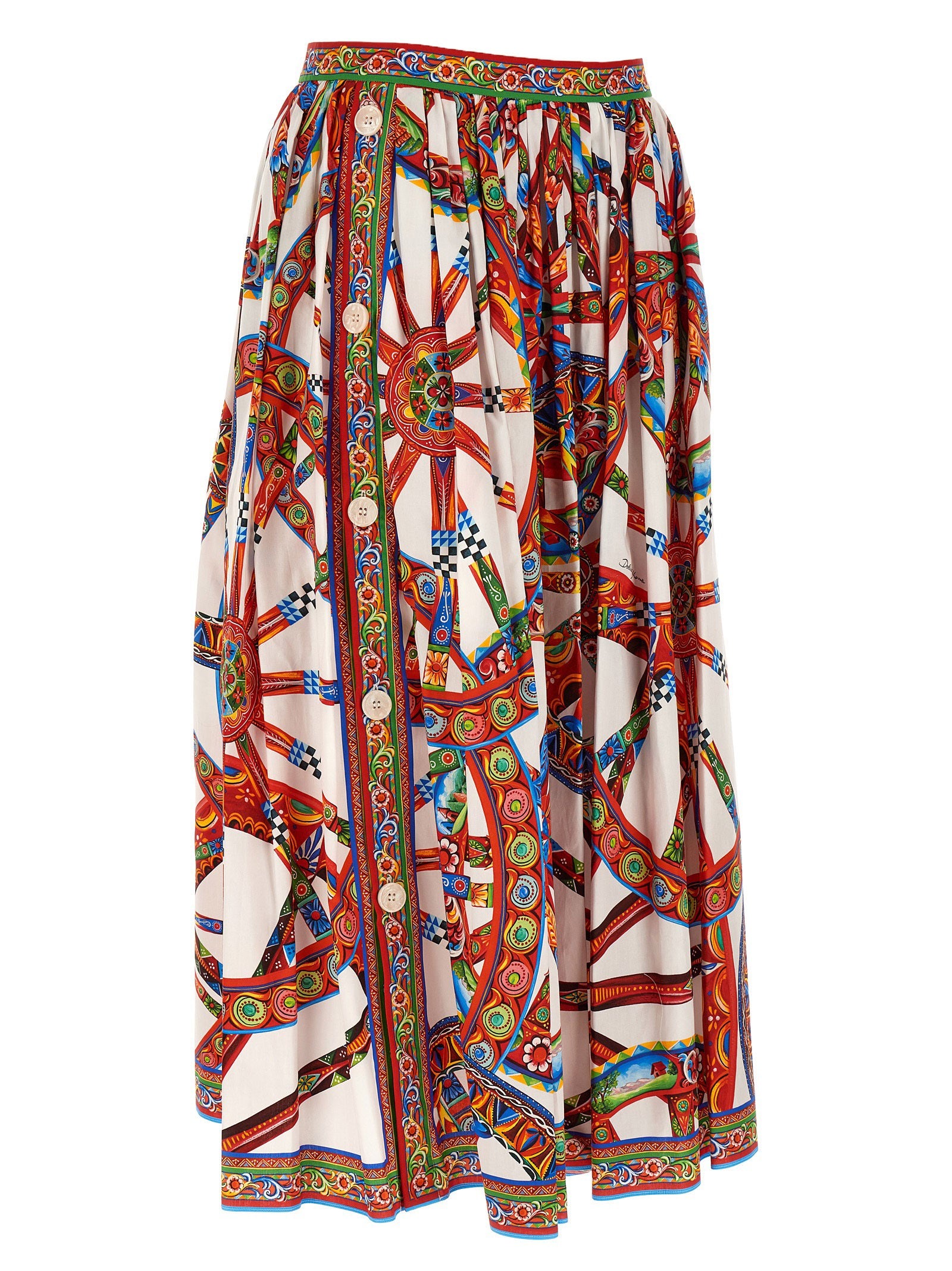 Dolce &amp; Gabbana Carretto Skirt Gold