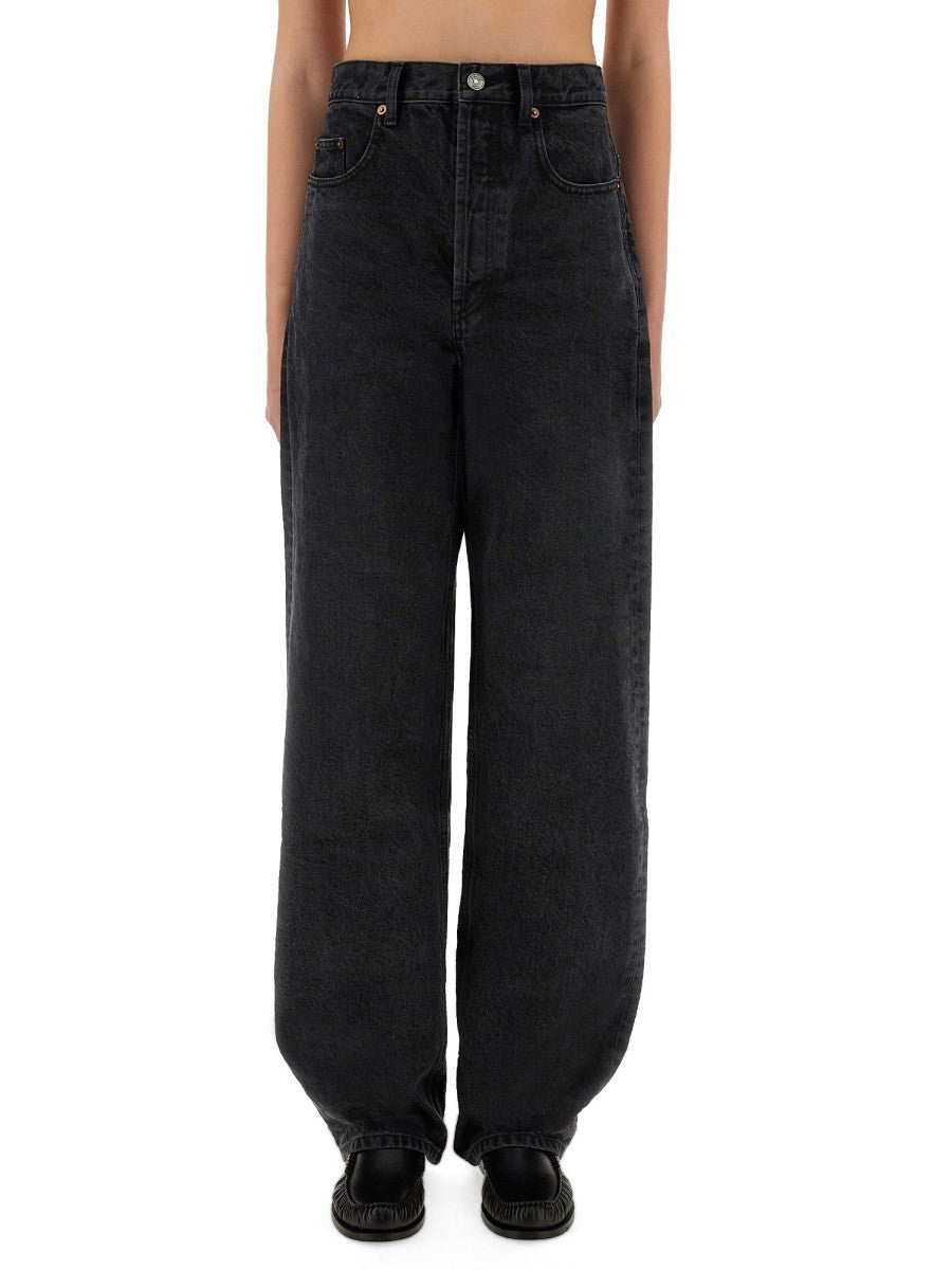 Saint Laurent Women's Carrot Fit Denim Jeans Black Saint Laurent