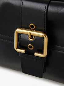Chloé Women's Carry Shiny Buffalo Leather Shoulder Bag Black