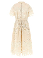Elie Saab Carving Embroidery Dress White, view 2