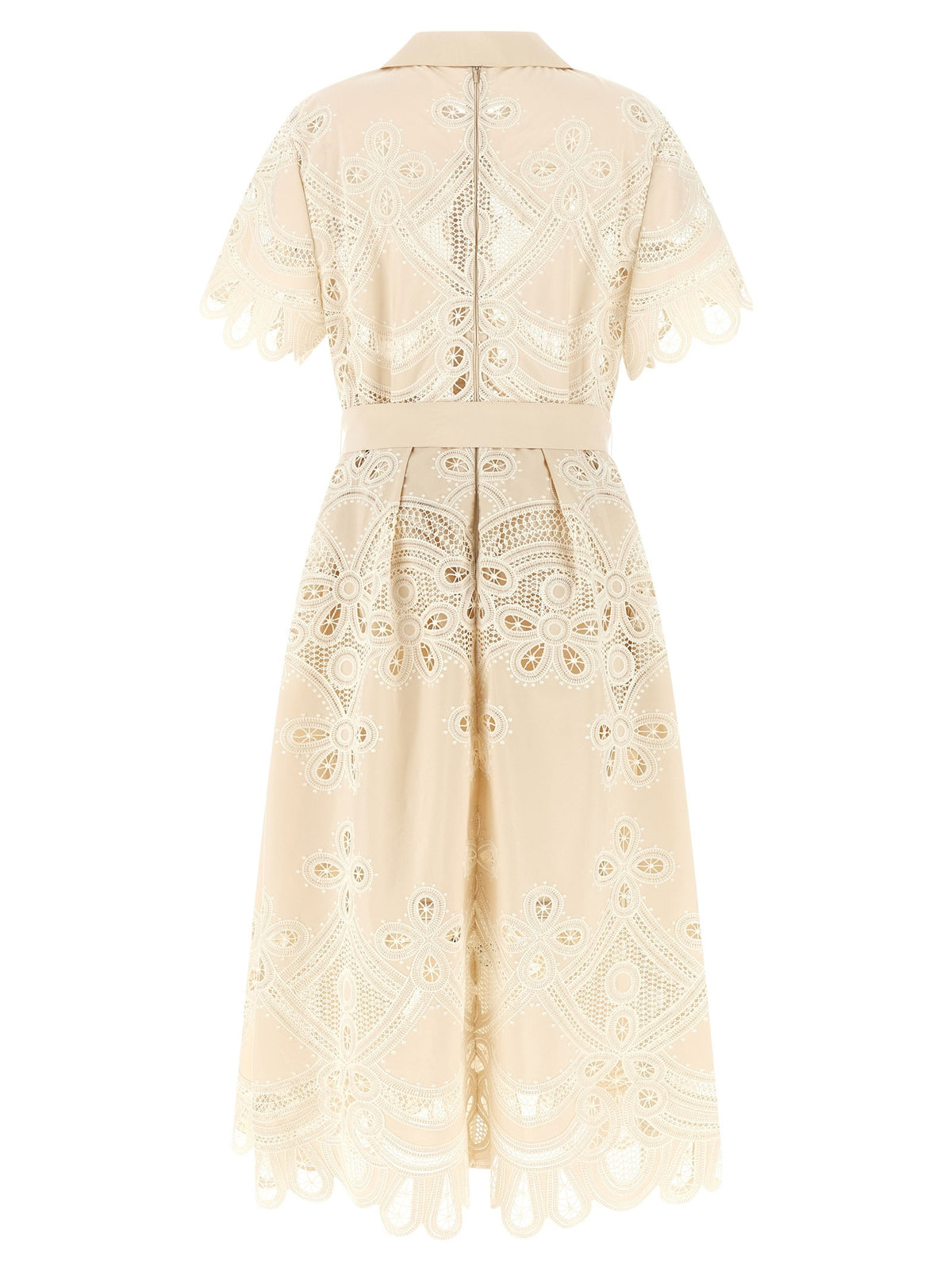 Elie Saab Carving Embroidery Dress White, view 2