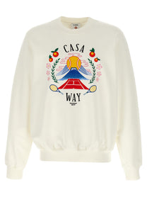 Casablanca Casa Way Mountain Sweatshirt White