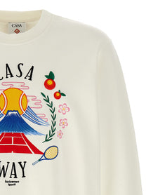 Casablanca Casa Way Mountain Sweatshirt White