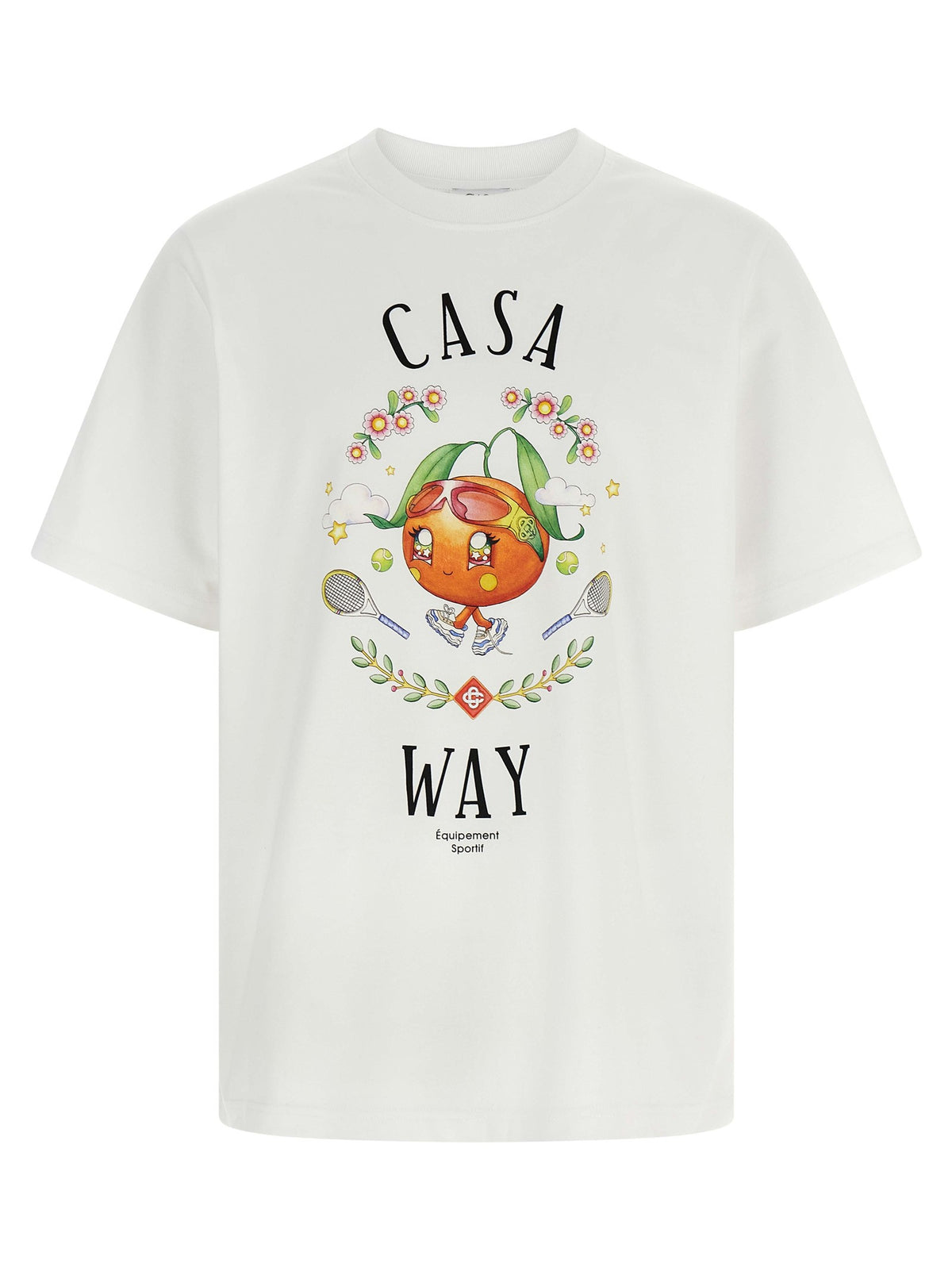 Casablanca Casa Way Orange Mascot Shirt White