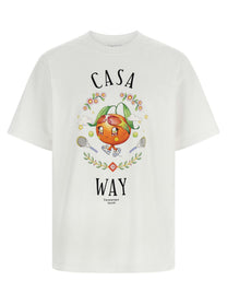 Casablanca Casa Way Orange Mascot Shirt White