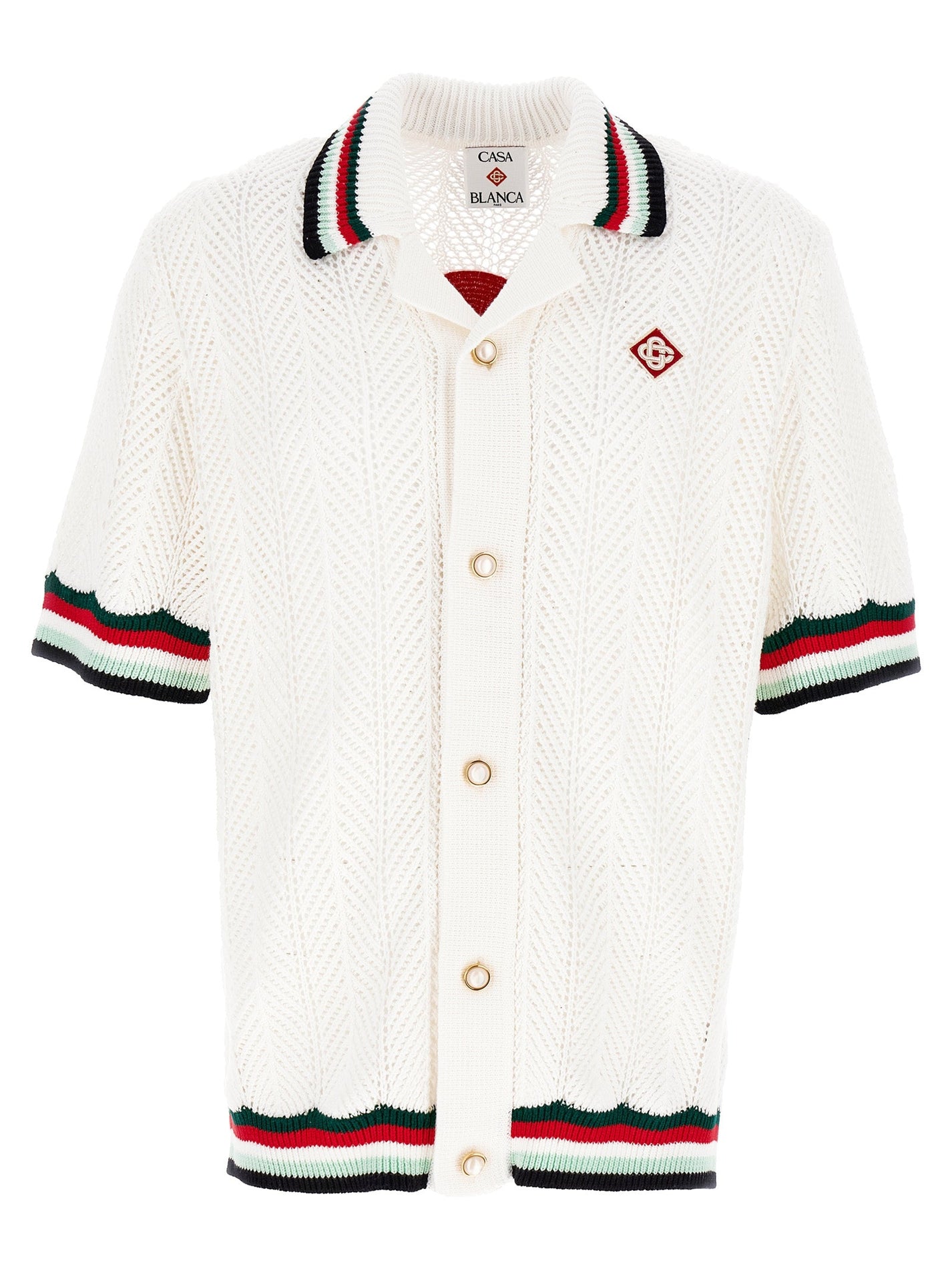 CASABLANCA - CASABLANCA - ’Sporty Faux Crochet’ shirt - Men’s Tops