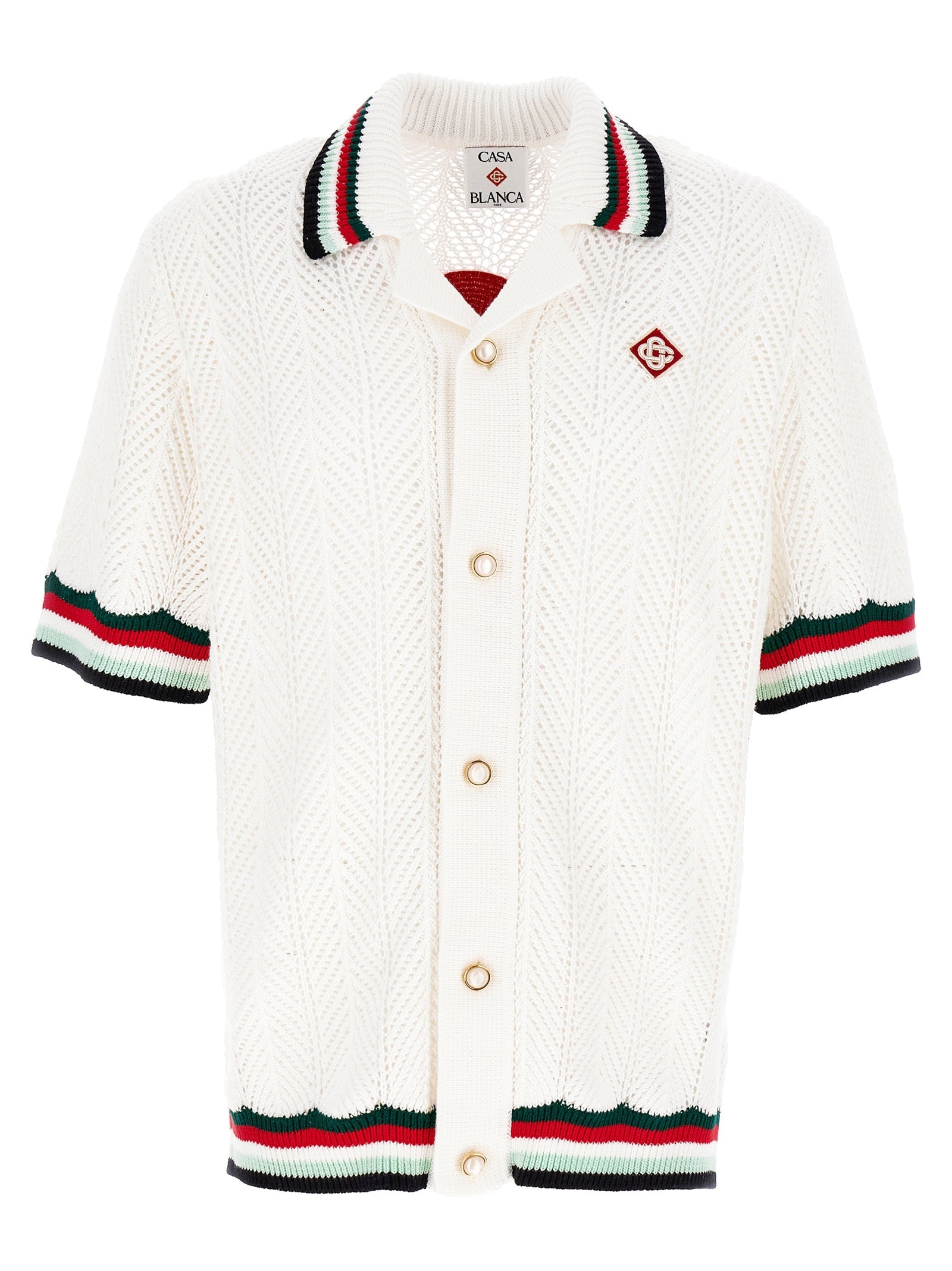 CASABLANCA - CASABLANCA - ’Sporty Faux Crochet’ shirt - Men’s Tops