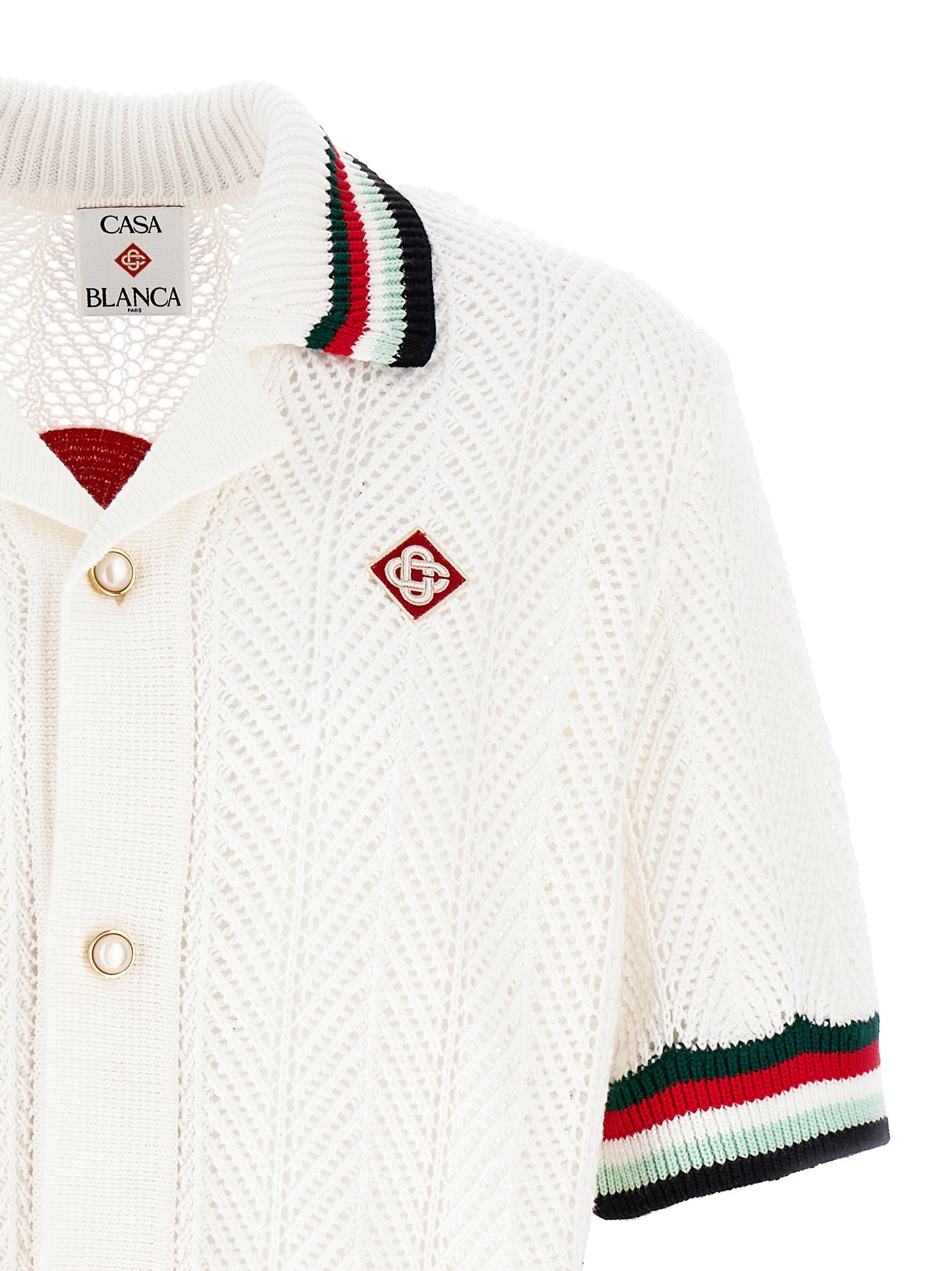 CASABLANCA - CASABLANCA - ’Sporty Faux Crochet’ shirt - Men’s Tops