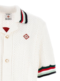 CASABLANCA - CASABLANCA - ’Sporty Faux Crochet’ shirt - Men’s Tops