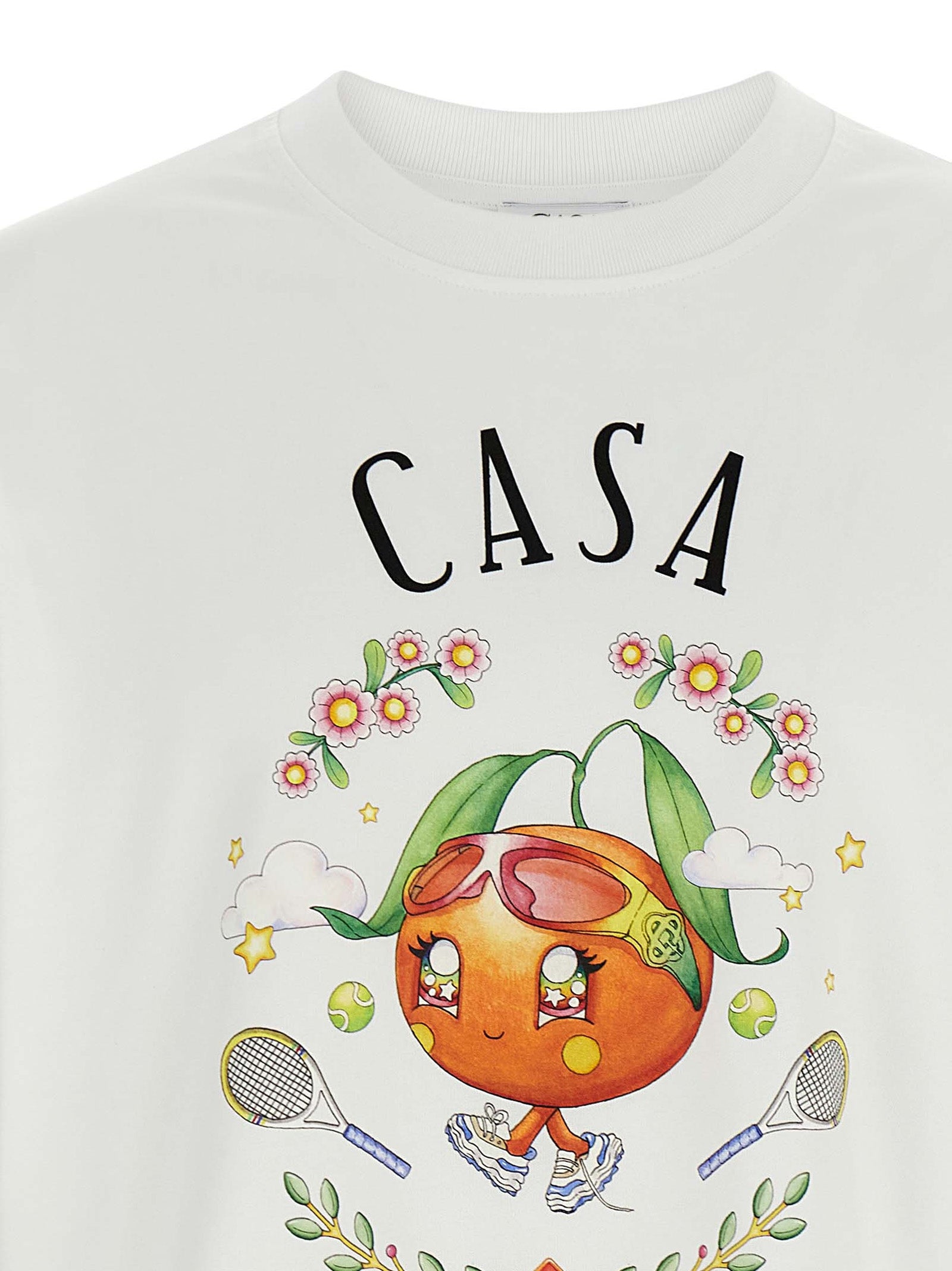 CASABLANCA - CASABLANCA - ’Casa Way Orange Mascot’ T-shirt - Men’s Tops