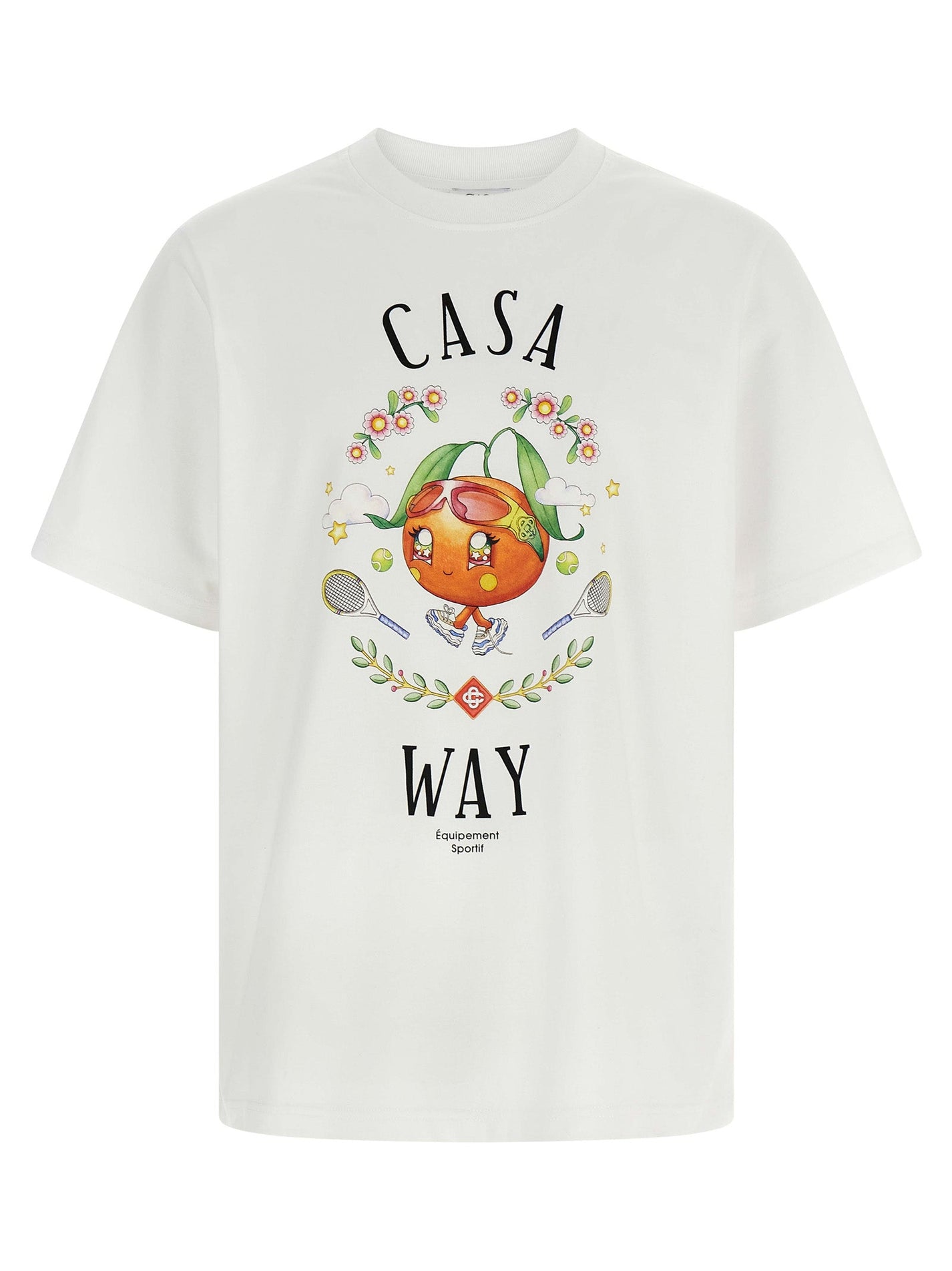 CASABLANCA - CASABLANCA - ’Casa Way Orange Mascot’ T-shirt - Men’s Tops