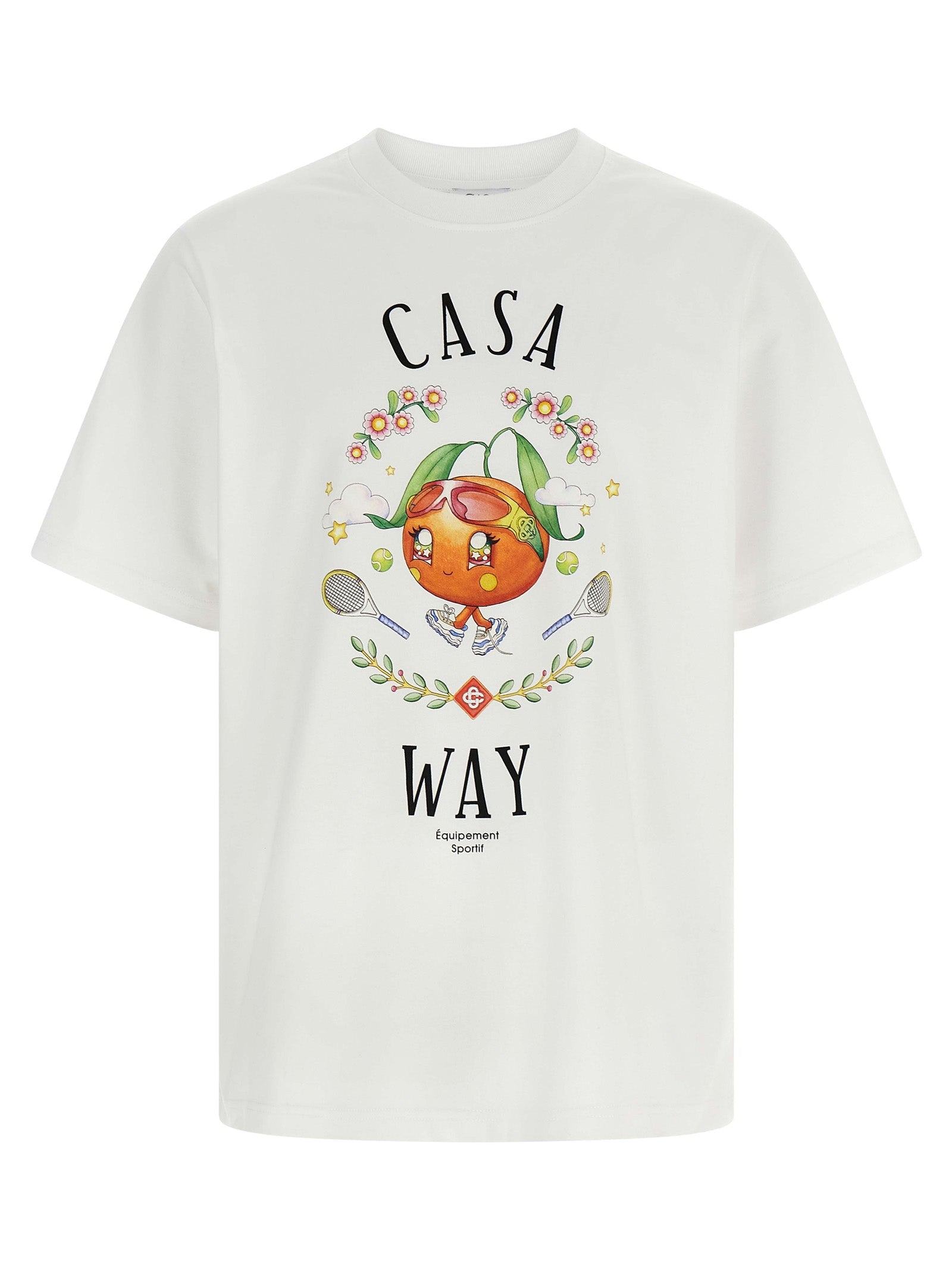 CASABLANCA - CASABLANCA - ’Casa Way Orange Mascot’ T-shirt - Men’s Tops