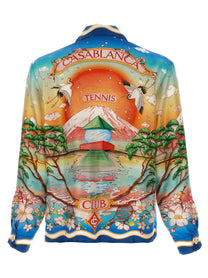 CASABLANCA - CASABLANCA - ’Cuban Collar Tennis Club’ shirt - Men’s Tops